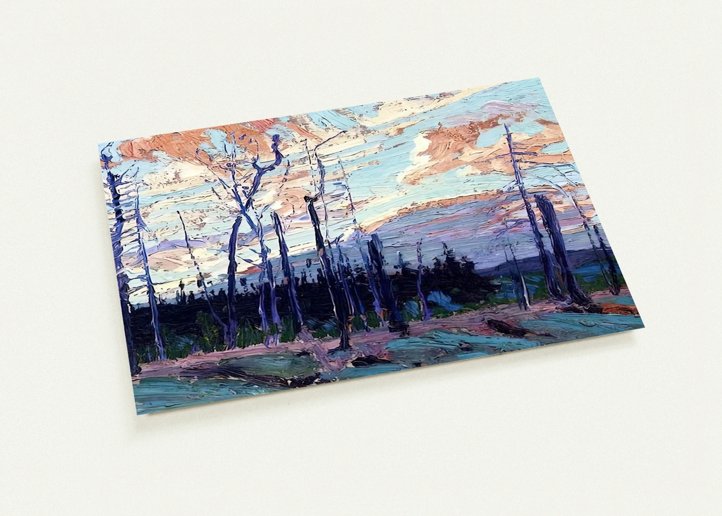 BURNT LAND AT SUNSET 1915 By Tom Thomson Pack of 10 Post Cards | Tom Thomson Post Cards | A6 (10.5 x 14.8 cm) - 4.1 x 5.8 inches