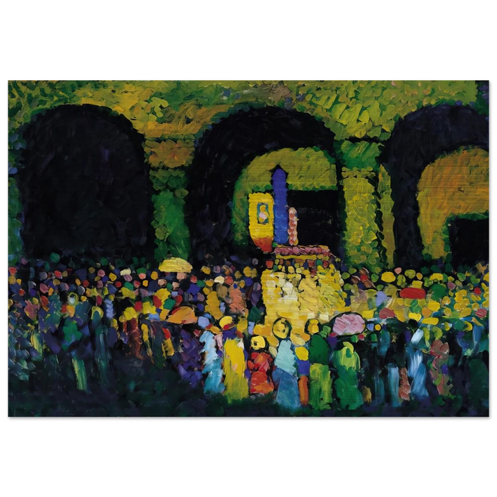THE LUDWIGSKIRCHE IN MUNICH 1908 - Wassily Kandinsky Brushed Aluminum Print - 70x100 cm / 28x40 inches | Wassily Kandinsky Aluminum Print | Wassily Kandinsky Prints