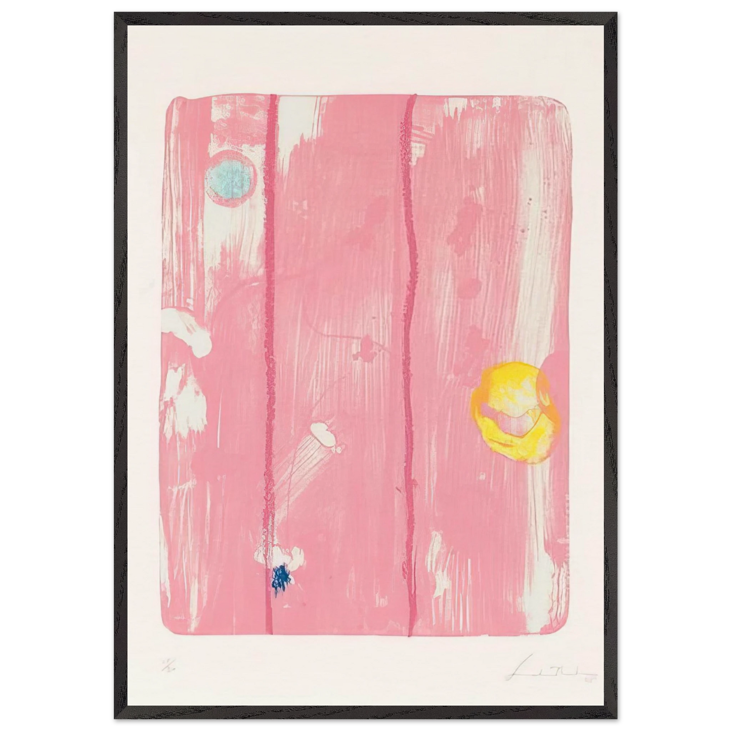 Reflections VIII - 1995 - Helen Frankenthaler 70x100 cm / 28x40 inches Framed Art Print – Black Wooden Frame