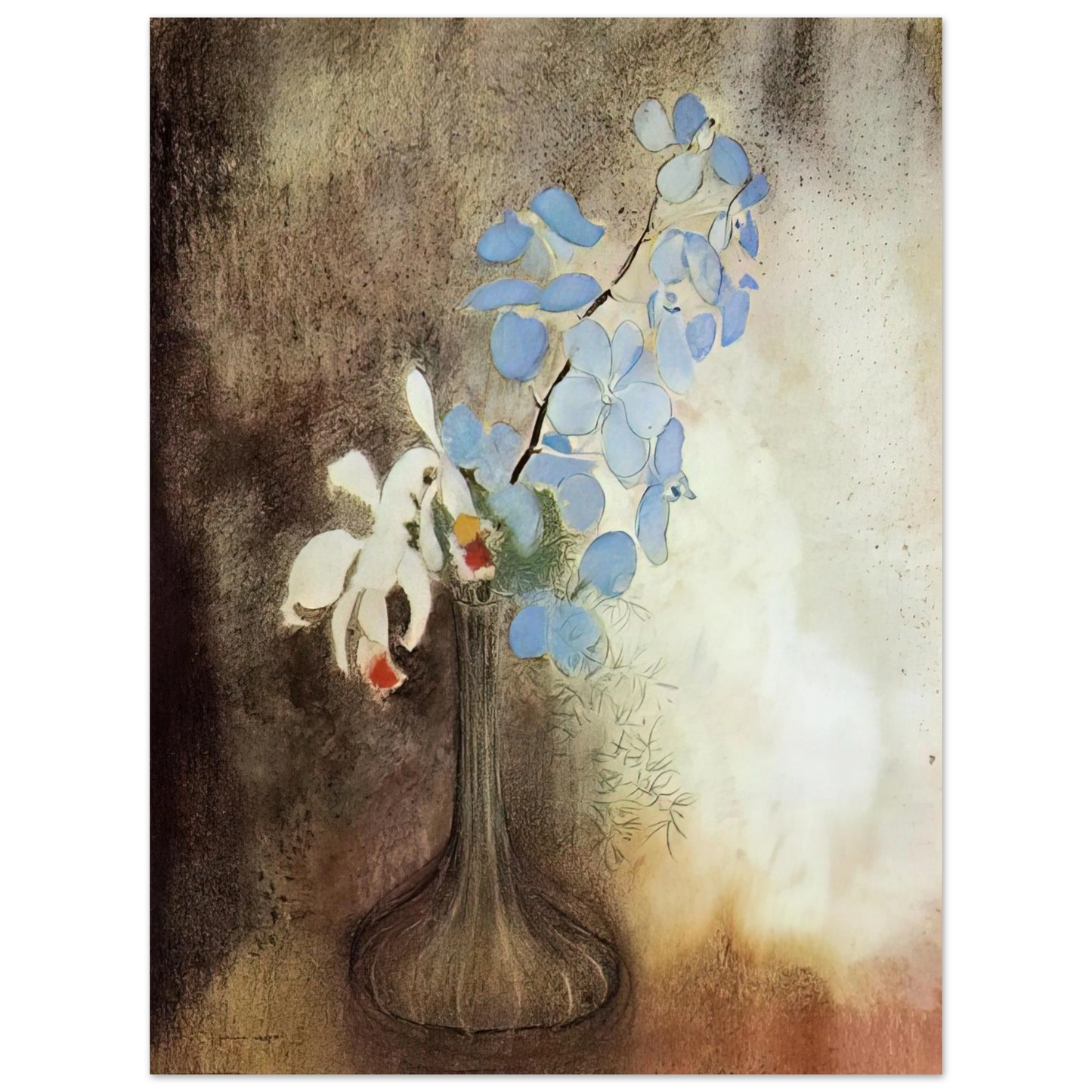 Odilon Redon - ORCHIDS  75x100 cm / 30x40inches Fine Art Poster