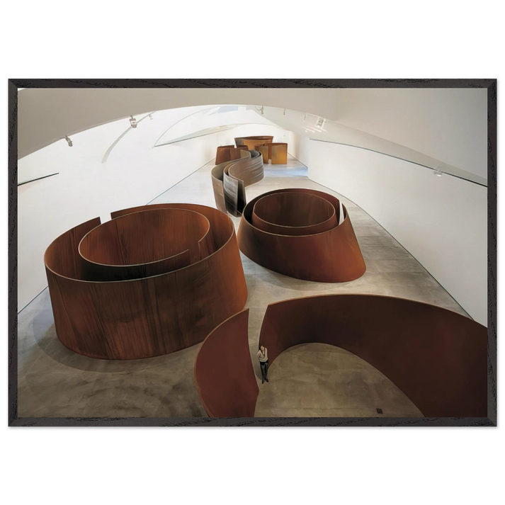 TORQUED ELLIPSES - Richard Serra 70x100 cm / 28x40 inches Framed Art Print – Black Wooden Frame