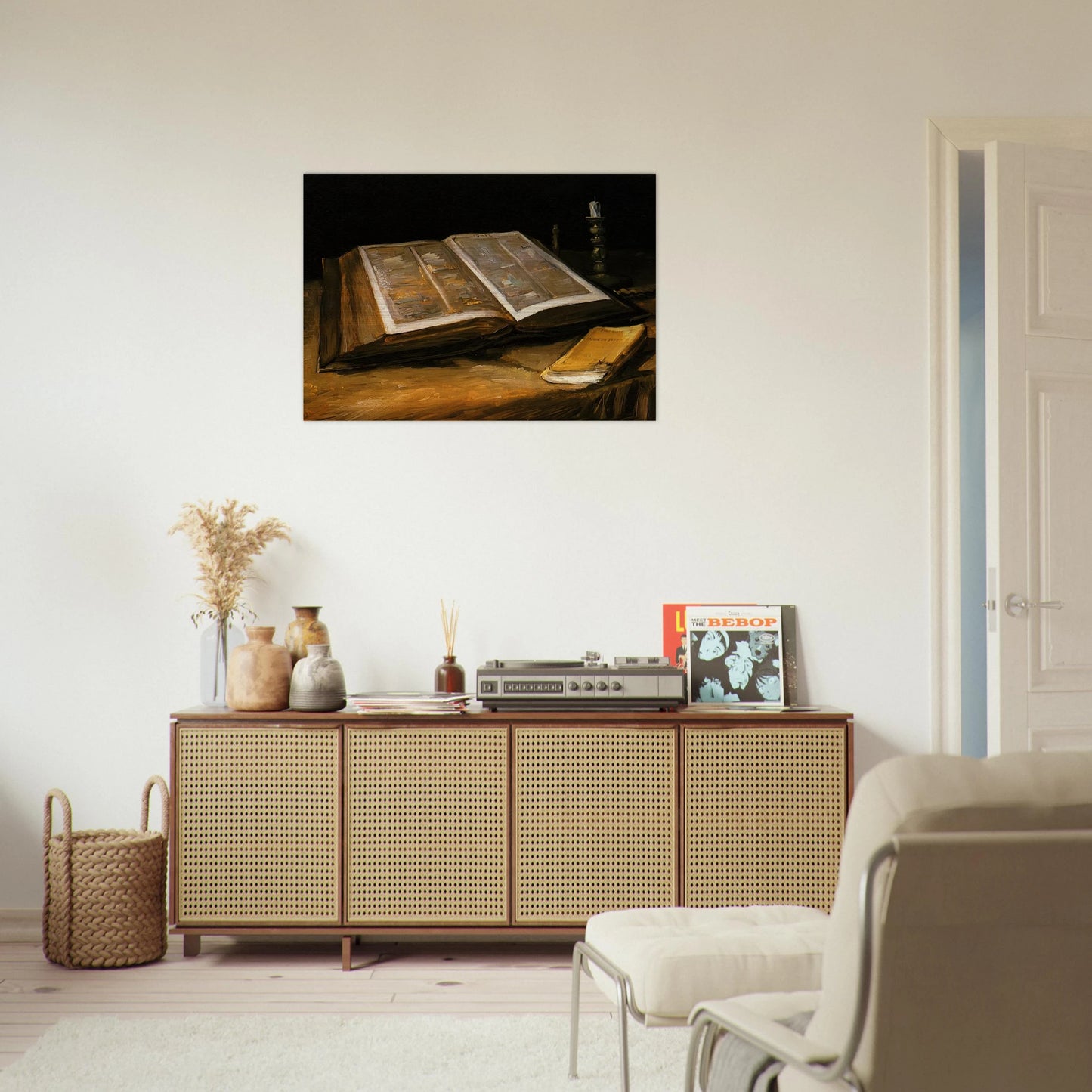 Still Life with Bible - Vincent van Gogh Brushed Aluminum Print - 70x100 cm / 28x40 inches | Vincent van Gogh Aluminum Print | Vincent van Gogh Prints