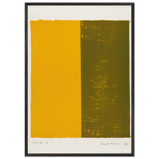 Canto XIII - Barnett Newman 70x100 cm / 28x40 inches Framed Art Print – Black Wooden Frame