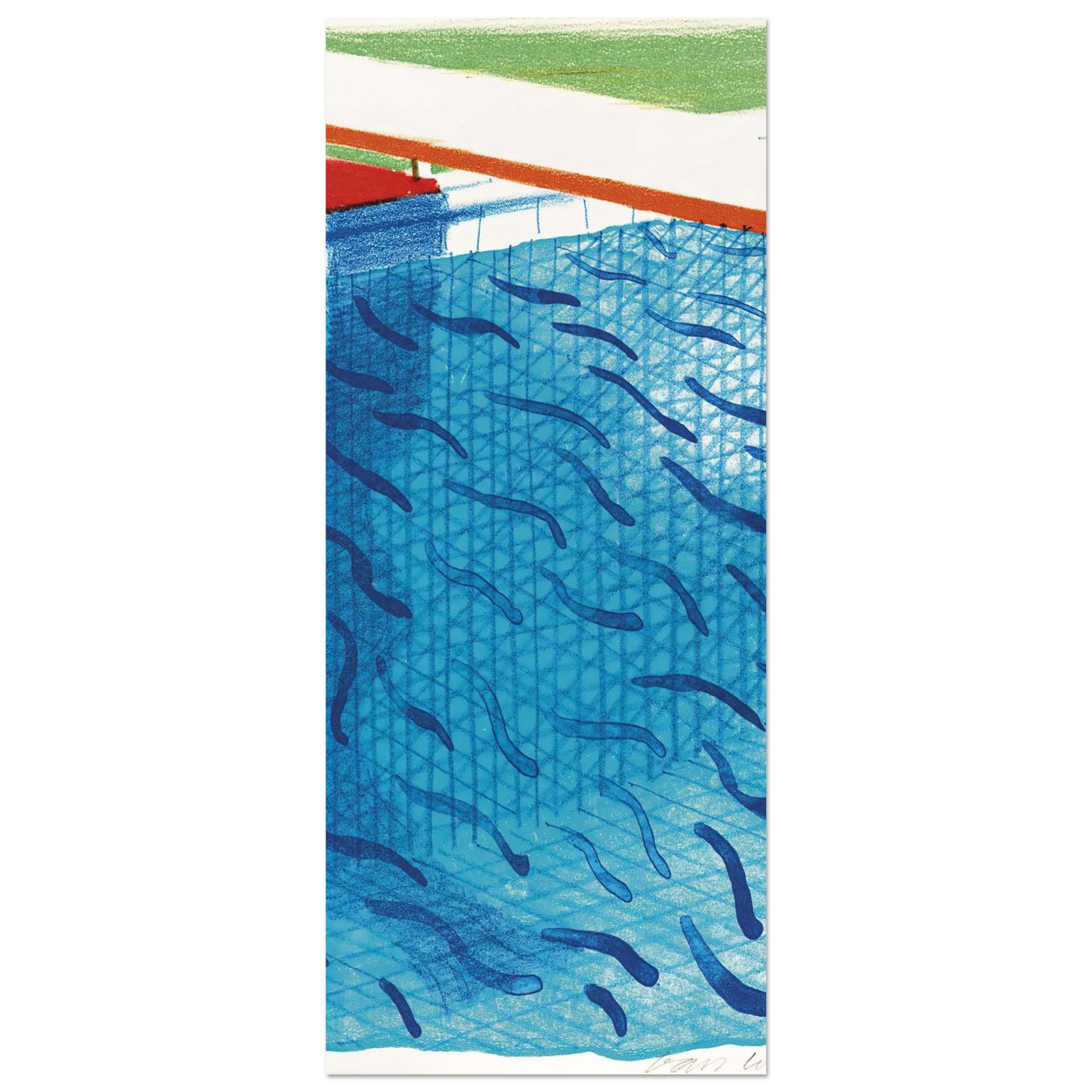 David Hockney - David Hockney Wall art - 13x18 cm / 5x7 inches - Premium Wooden Framed Poster With Fine Art Paper-canvas - Wood frame
