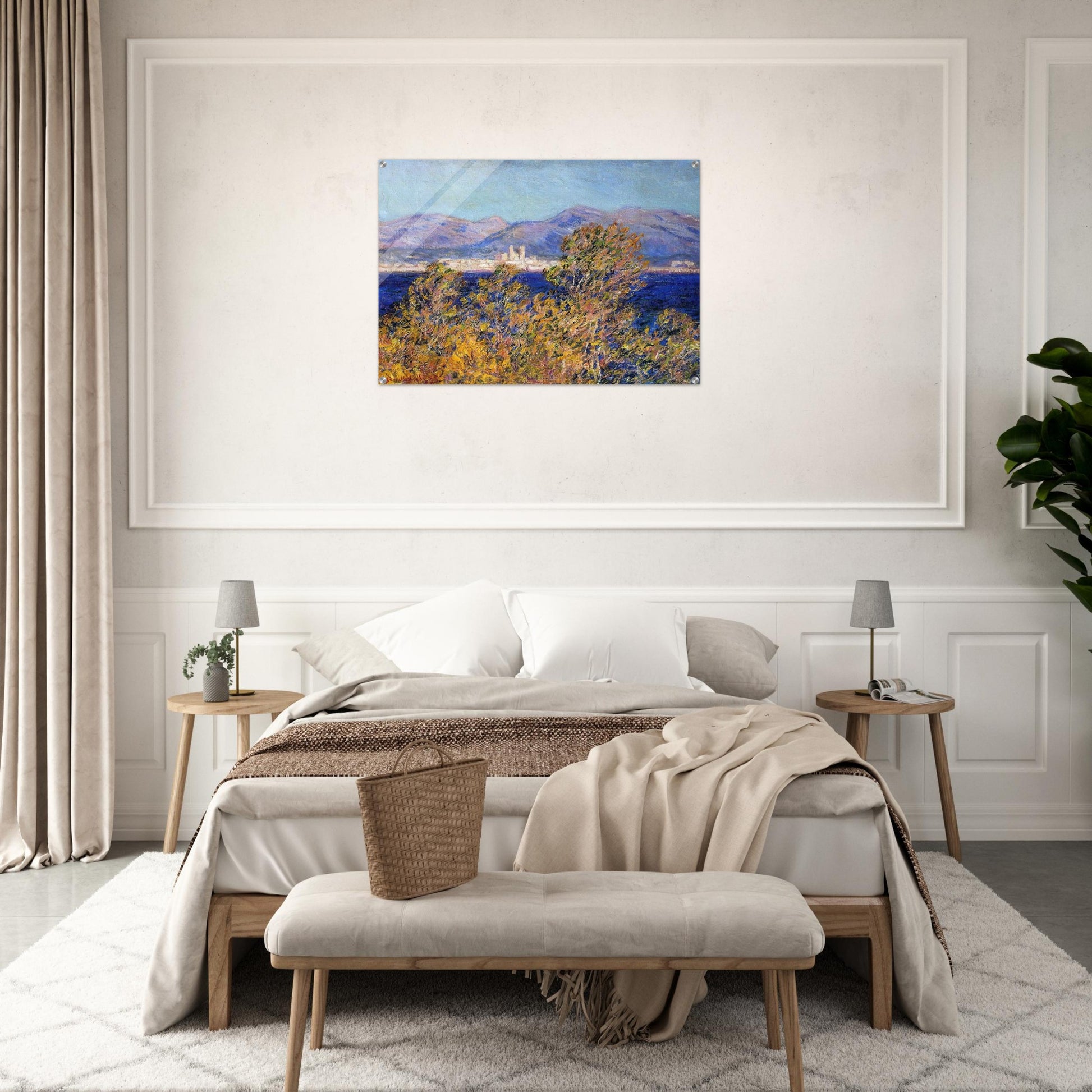 Antibes Seen from the Cape, Mistral Wind - claude monet Acrylic Print - 70x100 cm / 28x40″ inches | claude monet Wall Art | claude monet Prints