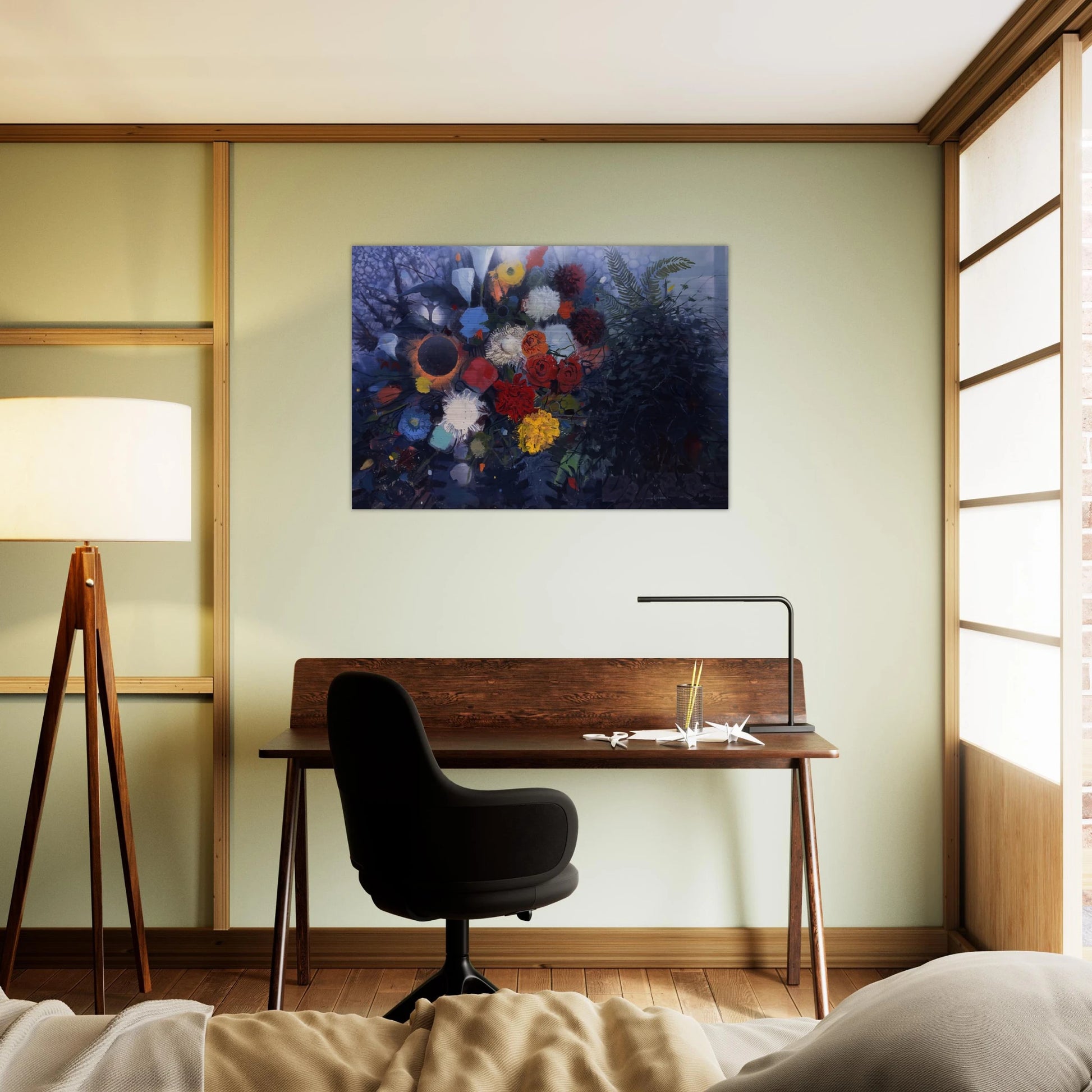 Flowers No. 1 - 1975 - Gebre Kristos Desta Brushed Aluminum Print - 70x100 cm / 28x40 inches | Gebre Kristos Desta Aluminum Print | Gebre Kristos Desta Prints
