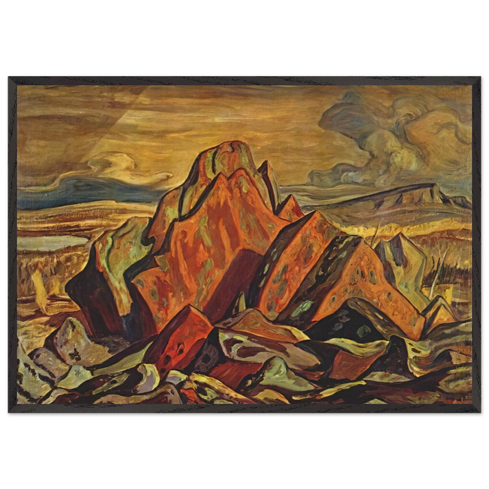Hills at Great Bear Lake - 1953 - AY Jackson 70x100 cm / 28x40 inches Framed Art Print – Black Wooden Frame