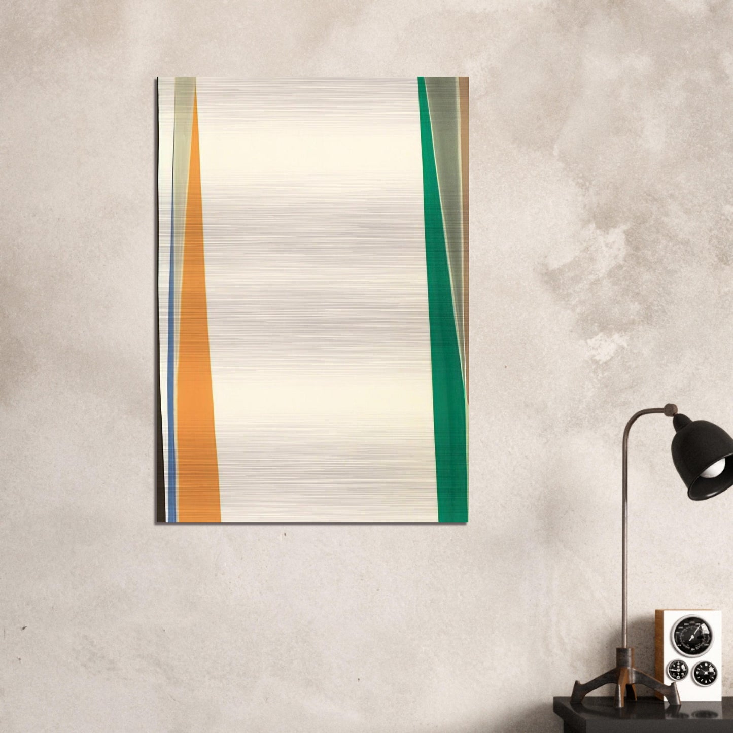Open White Center - 1974 - Larry Zox Brushed Aluminum Print - 70x100 cm / 28x40 inches | Larry Zox Aluminum Print | Larry Zox Prints