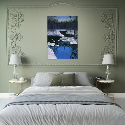 Unyarded deer - Contemporary Realism - Neil Welliver Brushed Aluminum Print - 70x100 cm / 28x40 inches | Neil Welliver Aluminum Print | Neil Welliver Prints