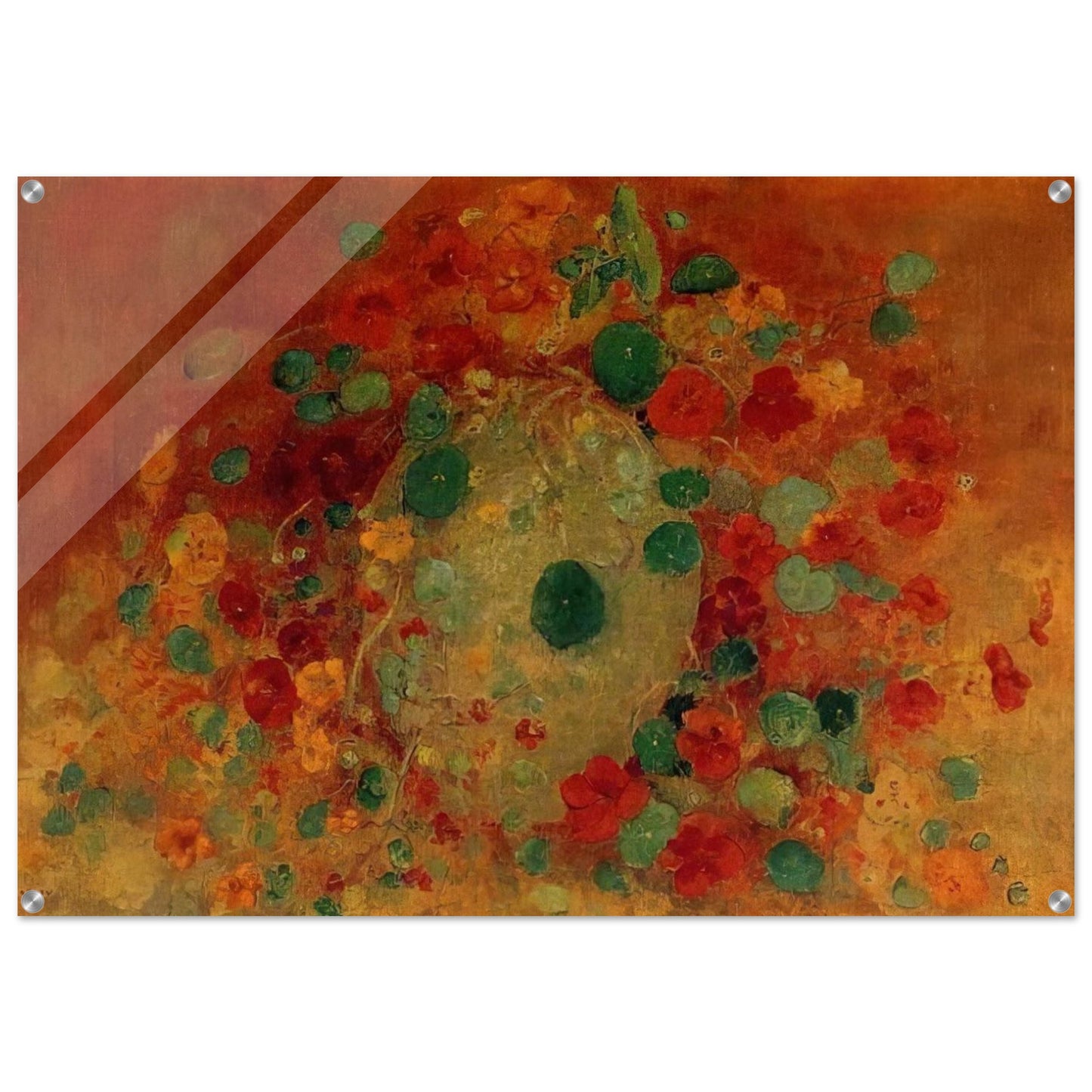 NASTURTIUMS - Odilon Redon Acrylic Print - 70x100 cm / 28x40″ inches | Odilon Redon Wall Art | Odilon Redon Prints