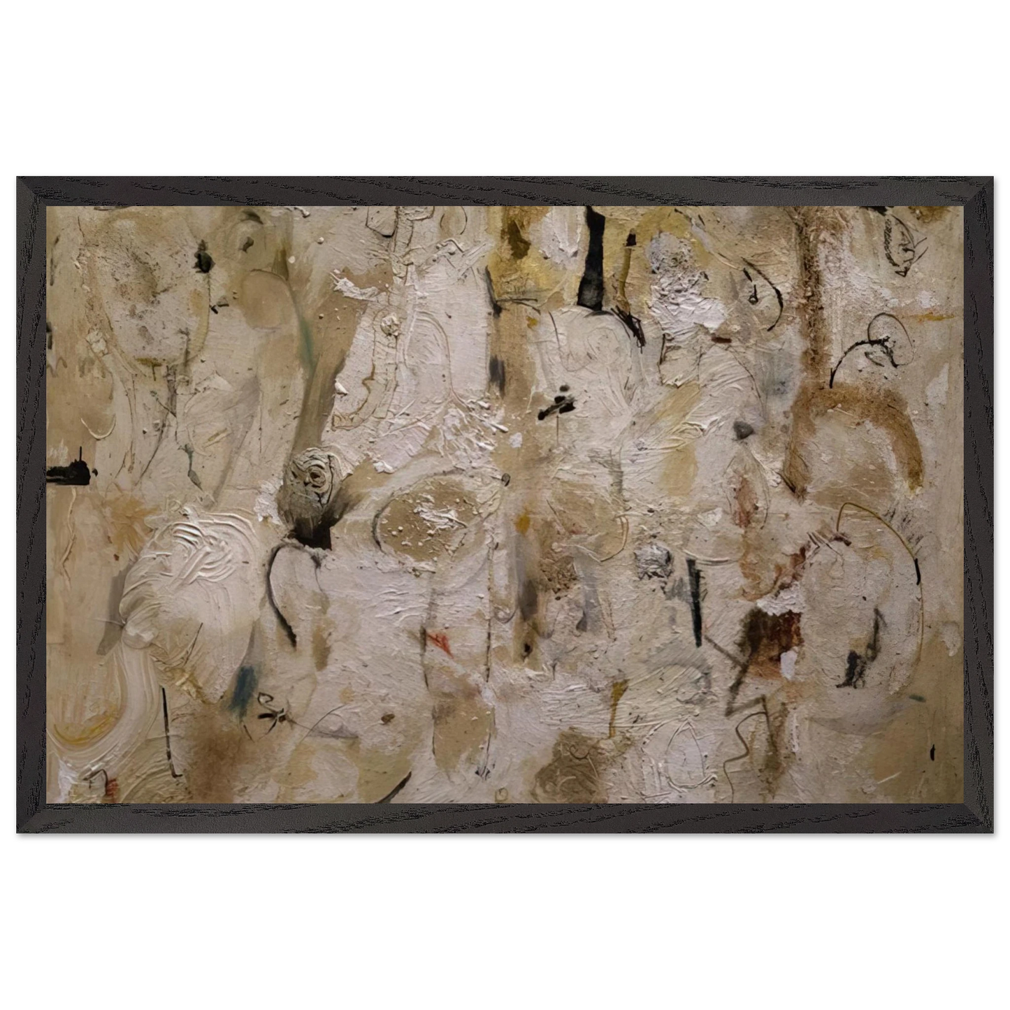 Helen Frankenthaler - Painted on 21st Street - 1951 Wall art - 21x29.7 cm / 8x12" - Premium Wooden Framed Poster With Fine Art Paper-canvas - Wood frame
