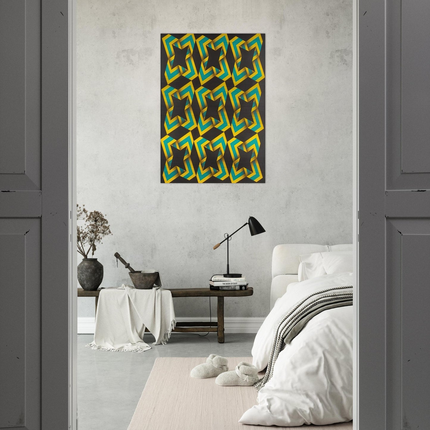 9-Soles - 1967 - Omar Rayo Brushed Aluminum Print - 70x100 cm / 28x40 inches | Omar Rayo Aluminum Print | Omar Rayo Prints