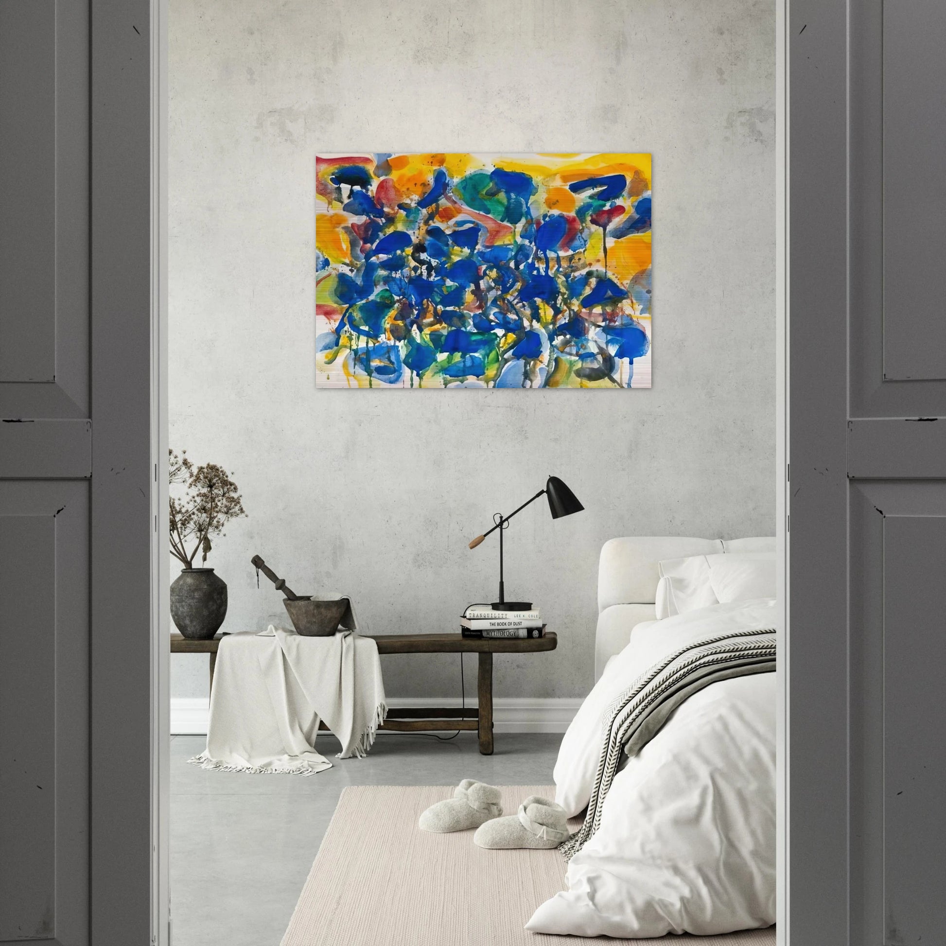 Untitled  SF-56-003  - Sam Francis Brushed Aluminum Print - 70x100 cm / 28x40 inches | Sam Francis Aluminum Print | Sam Francis Prints