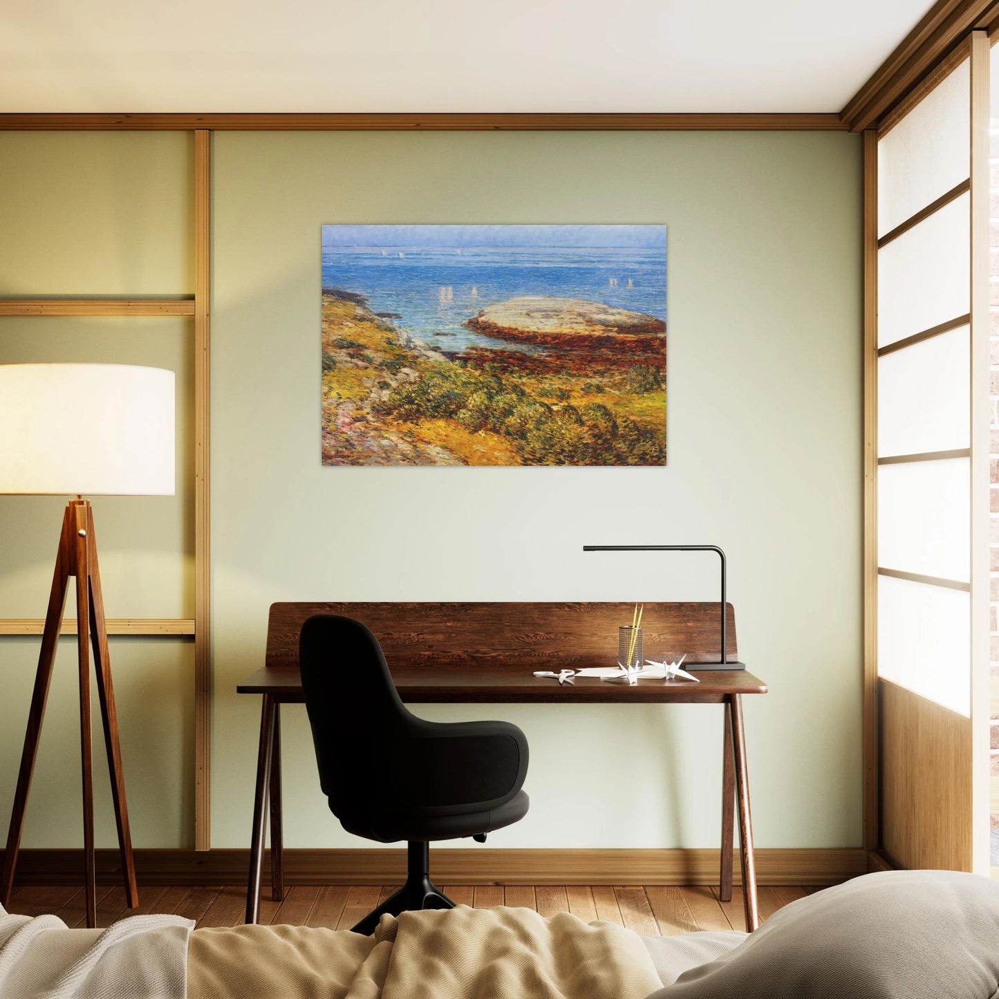 Early morning calm - Childe Hassam Brushed Aluminum Print - 70x100 cm / 28x40 inches | Childe Hassam Aluminum Print | Childe Hassam Prints