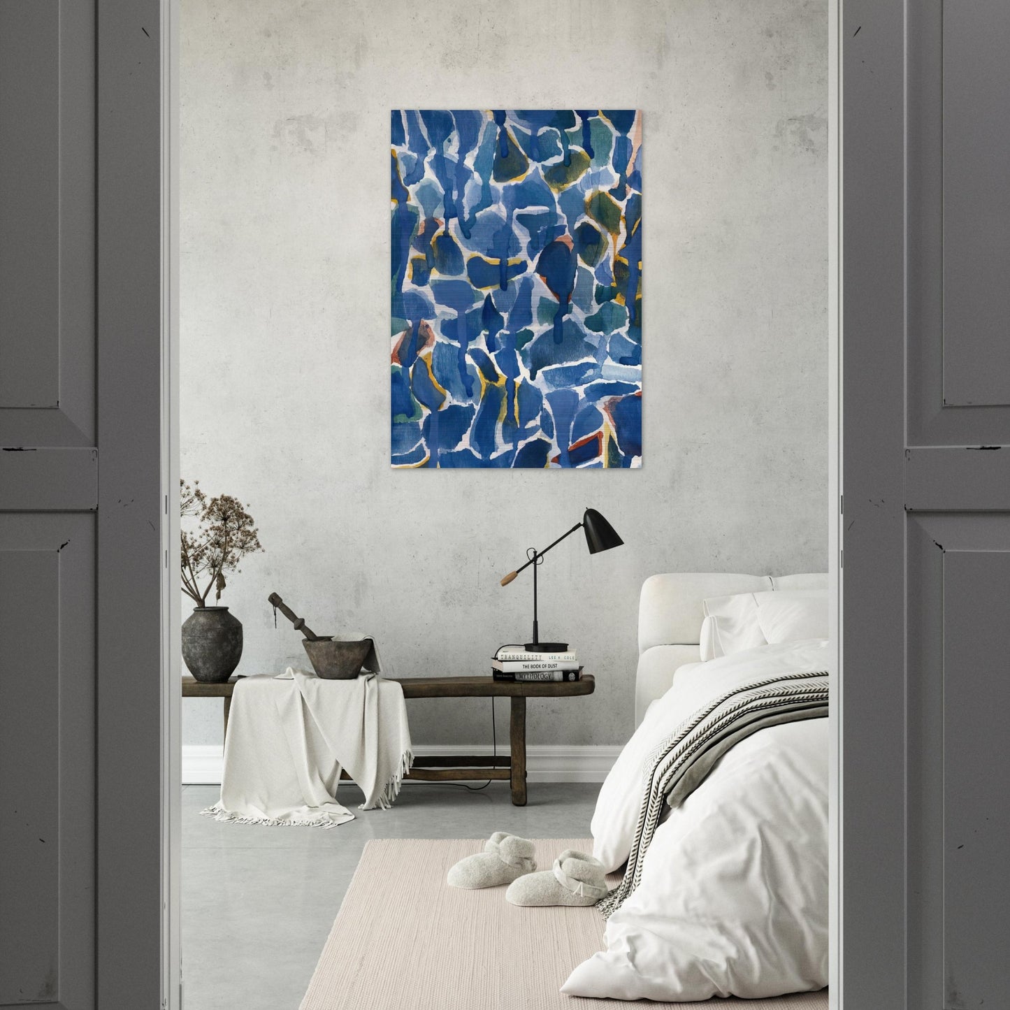 Untitled  SF54-077  - Sam Francis Brushed Aluminum Print - 70x100 cm / 28x40 inches | Sam Francis Aluminum Print | Sam Francis Prints