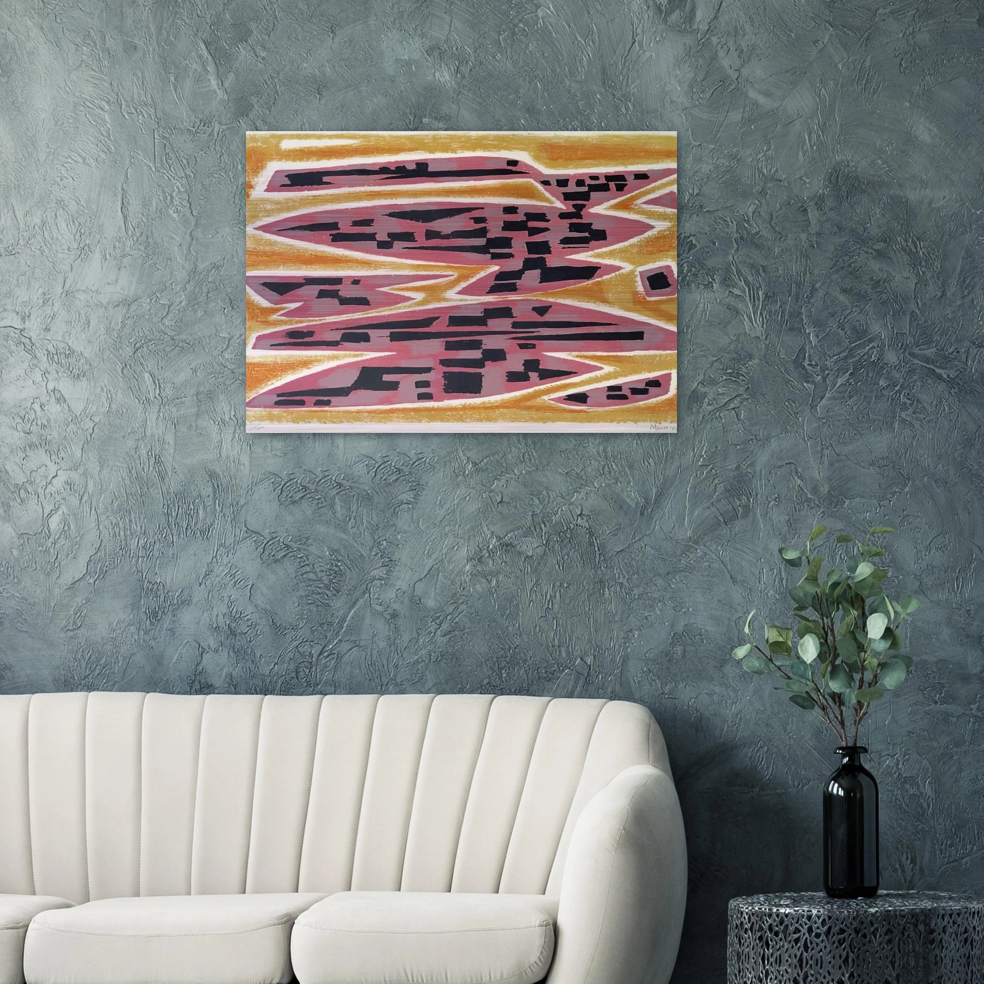 Abstract Composition - 1955 - Alfred Manessier Brushed Aluminum Print - 70x100 cm / 28x40 inches | Alfred Manessier Aluminum Print | Alfred Manessier Prints