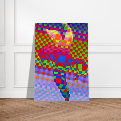 Harlequin - Victor Vasarely Brushed Aluminum Print - 70x100 cm / 28x40 inches | Victor Vasarely Aluminum Print | Victor Vasarely Prints