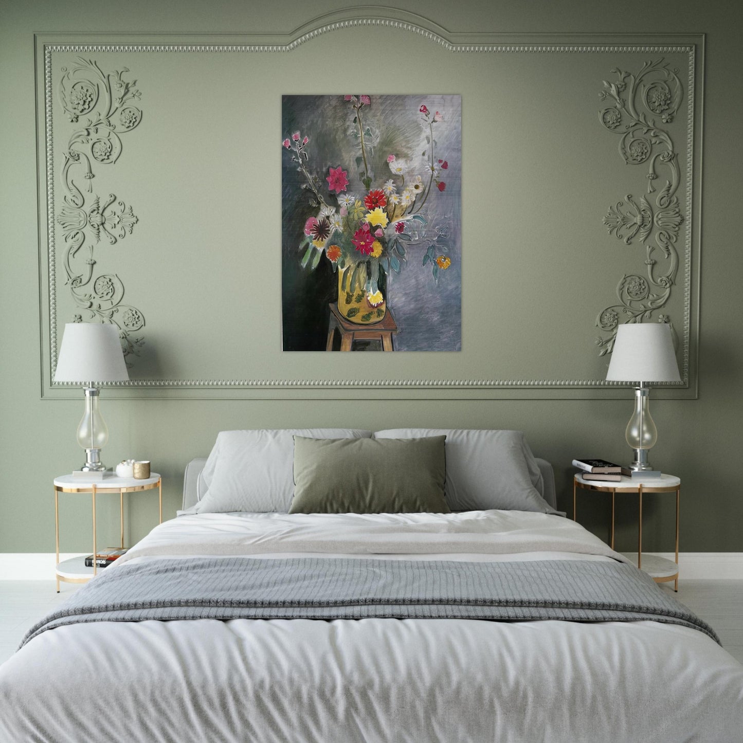BOUQUET OF MIXED FLOWERS 1917 - Henri Matisse Brushed Aluminum Print - 70x100 cm / 28x40 inches | Henri Matisse Aluminum Print | Henri Matisse Prints