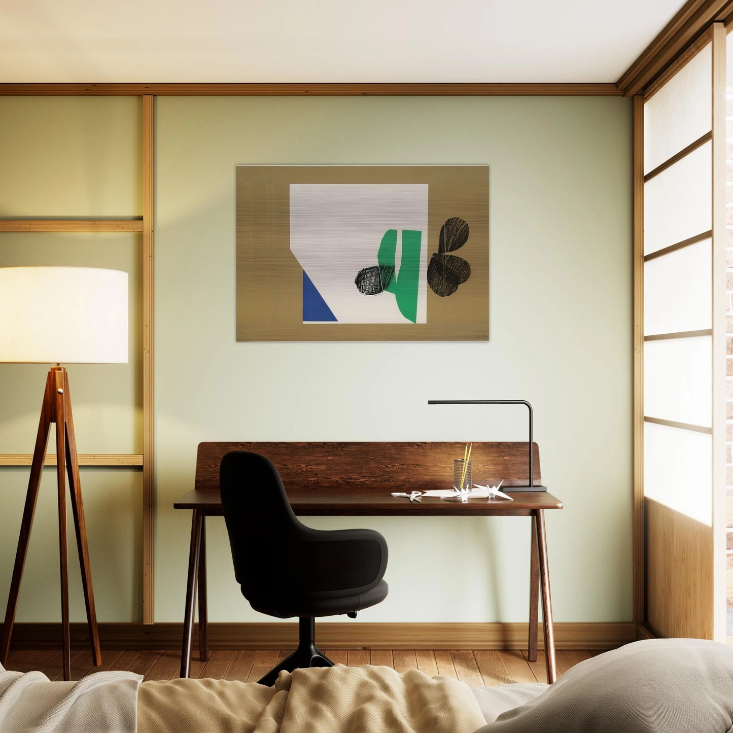 Enter Laughing - 1964 - Howard Hodgkin Brushed Aluminum Print - 70x100 cm / 28x40 inches | Howard Hodgkin Aluminum Print | Howard Hodgkin Prints