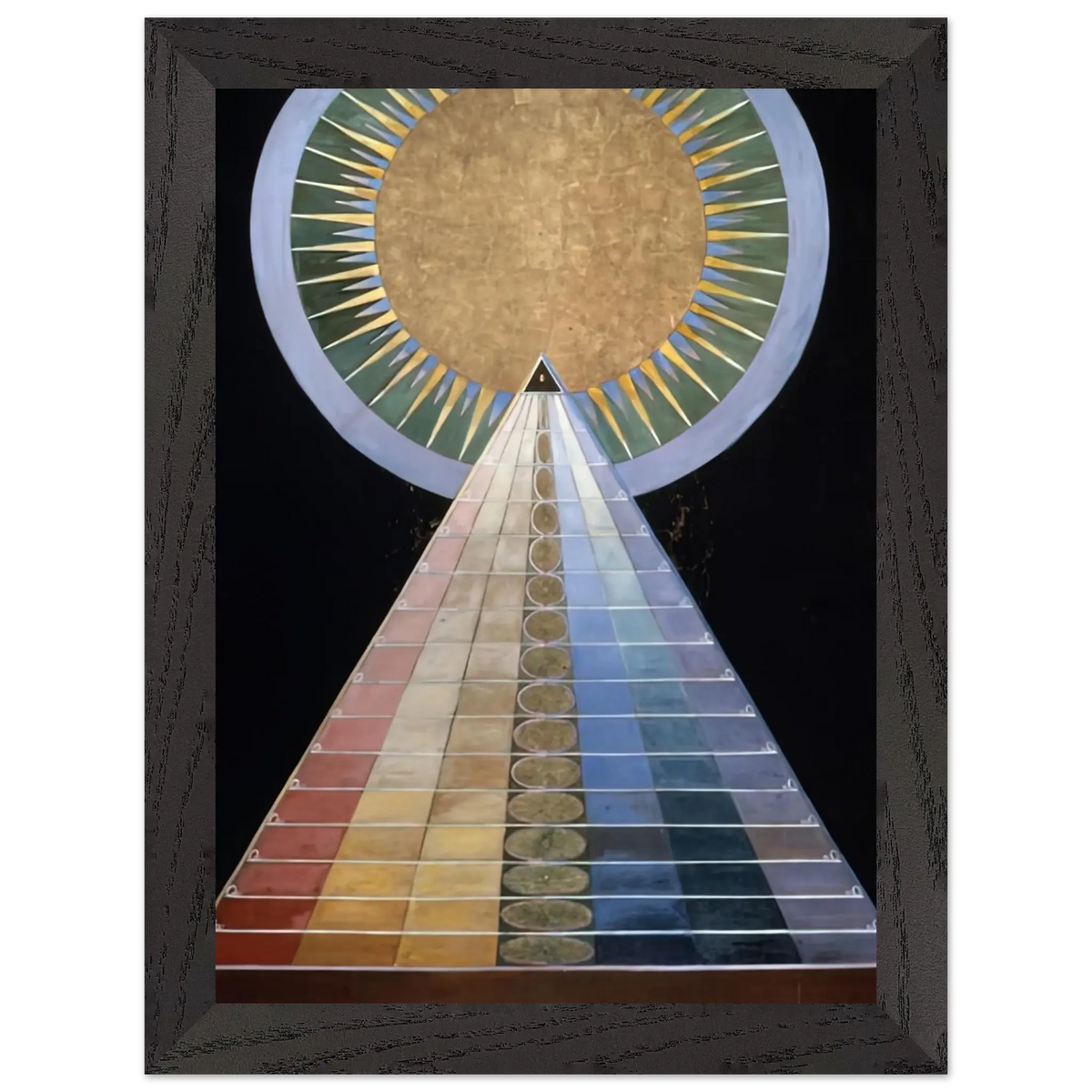Hilma af Klint - ALTAR PAINTING 1915 Wall art - A3 (29.7 x 42  cm) - Premium Wooden Framed Poster With Fine Art Paper - Black frame