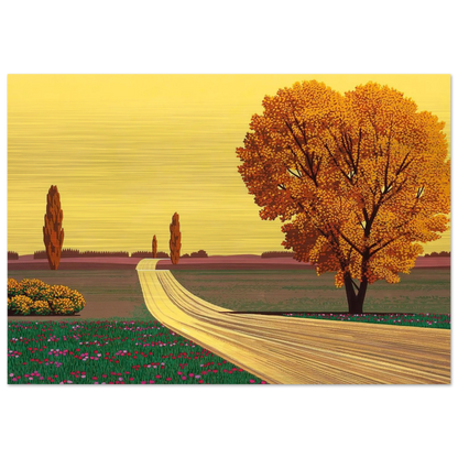 Autumn - Hiroshi Nagai Brushed Aluminum Print - 70x100 cm / 28x40 inches | Hiroshi Nagai Aluminum Print | Hiroshi Nagai Prints