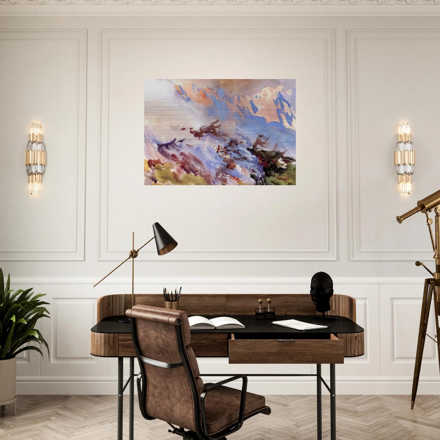 Mountain Fire - John Singer Sargent Brushed Aluminum Print - 70x100 cm / 28x40 inches | John Singer Sargent Aluminum Print | John Singer Sargent Prints