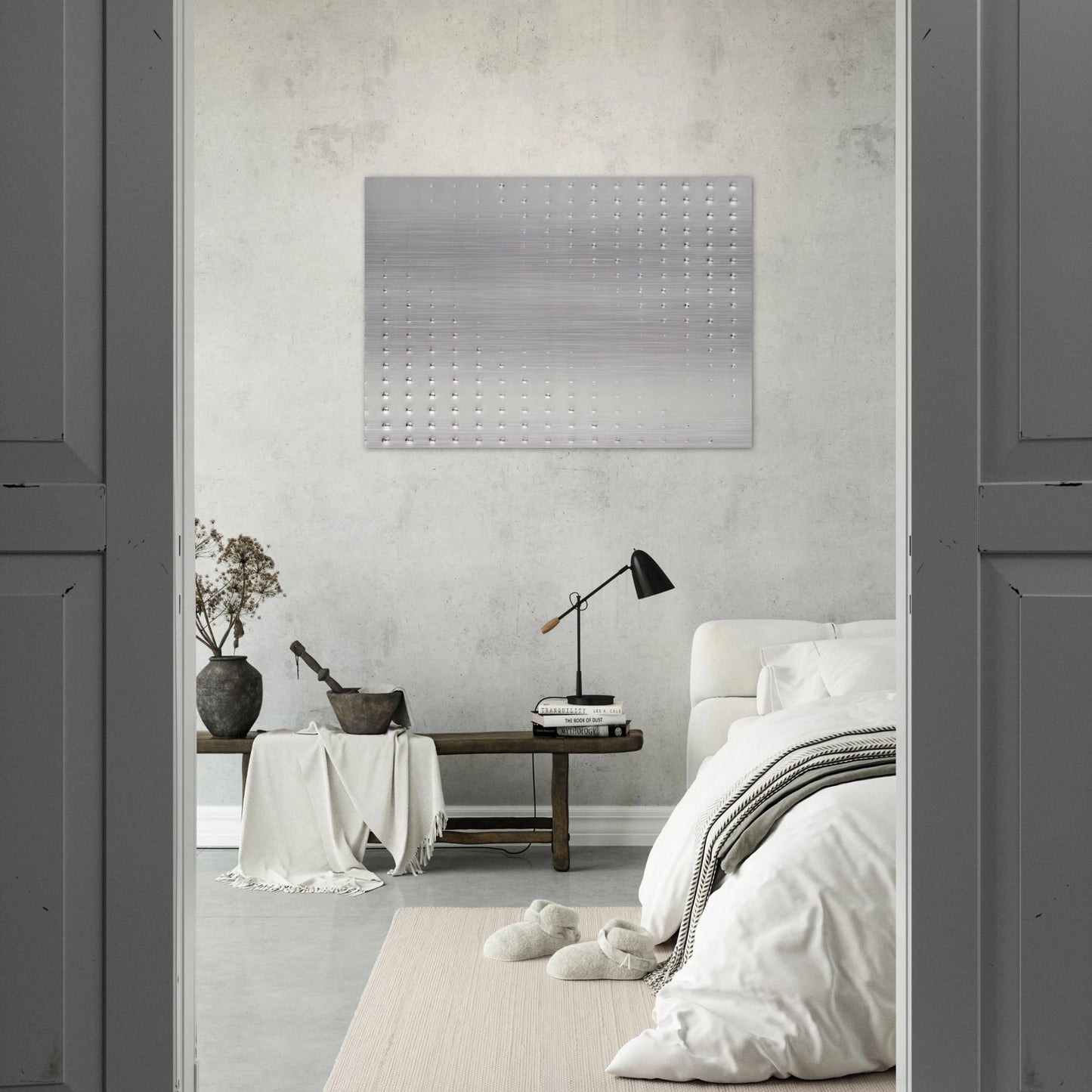 Untitled - 1995 - Enrico Castellani Brushed Aluminum Print - 70x100 cm / 28x40 inches | Enrico Castellani Aluminum Print | Enrico Castellani Prints