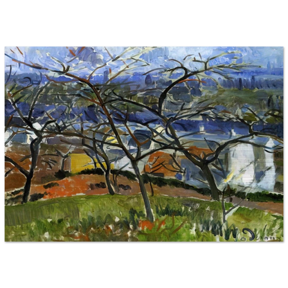 LANDSCAPE NEAR CHATOU 1904 - Andre Derain Brushed Aluminum Print - 70x100 cm / 28x40 inches | Andre Derain Aluminum Print | Andre Derain Prints