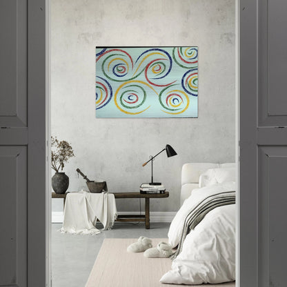 Cercles du Matin - 1992 - Piero Dorazio Brushed Aluminum Print - 70x100 cm / 28x40 inches | Piero Dorazio Aluminum Print | Piero Dorazio Prints