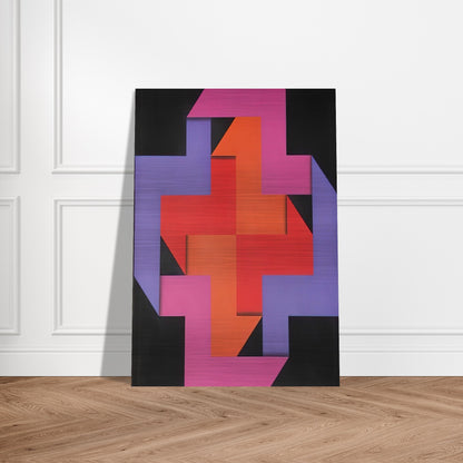 Tibacuy - 1969 - Omar Rayo Brushed Aluminum Print - 70x100 cm / 28x40 inches | Omar Rayo Aluminum Print | Omar Rayo Prints