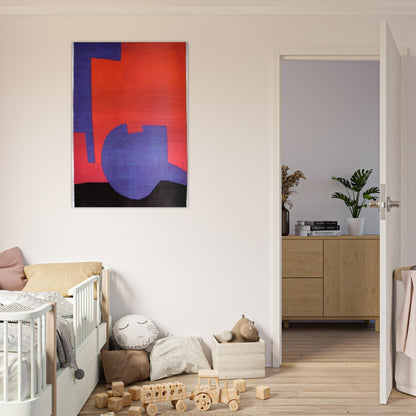 Composition rouge - 1968 - Serge Poliakoff Brushed Aluminum Print - 70x100 cm / 28x40 inches | Serge Poliakoff Aluminum Print | Serge Poliakoff Prints