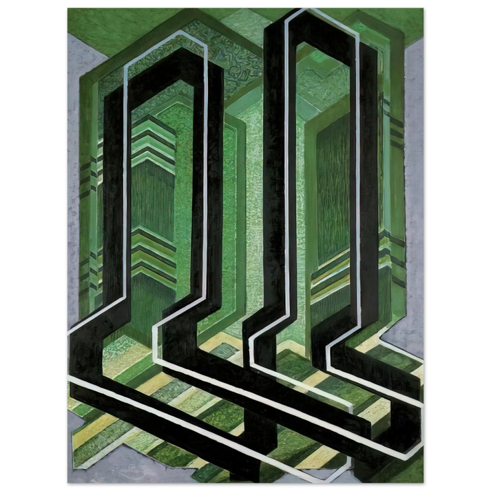 Frantisek Kupka - Diagonal Planes  75x100 cm / 30x40inches Fine Art Poster