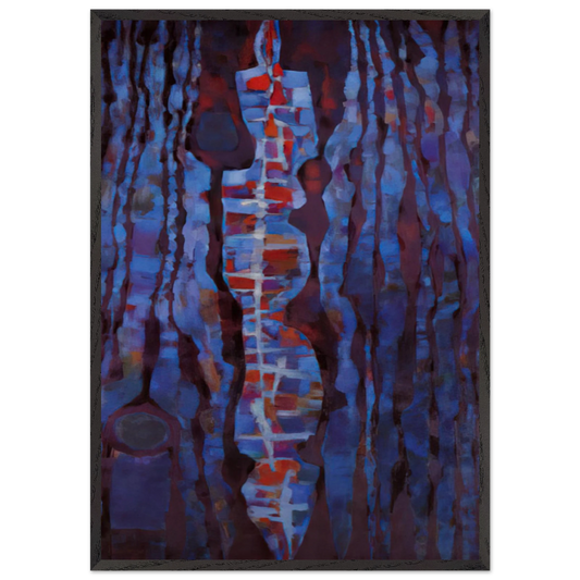 Loffrande de la Terre ou Hommage a Teilhard de Chardin - 1962 - Alfred Manessier 70x100 cm / 28x40 inches Framed Art Print – Black Wooden Frame