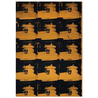 Orange Disaster - Andy Warhol Brushed Aluminum Print - 70x100 cm / 28x40 inches | Andy Warhol Aluminum Print | Andy Warhol Prints