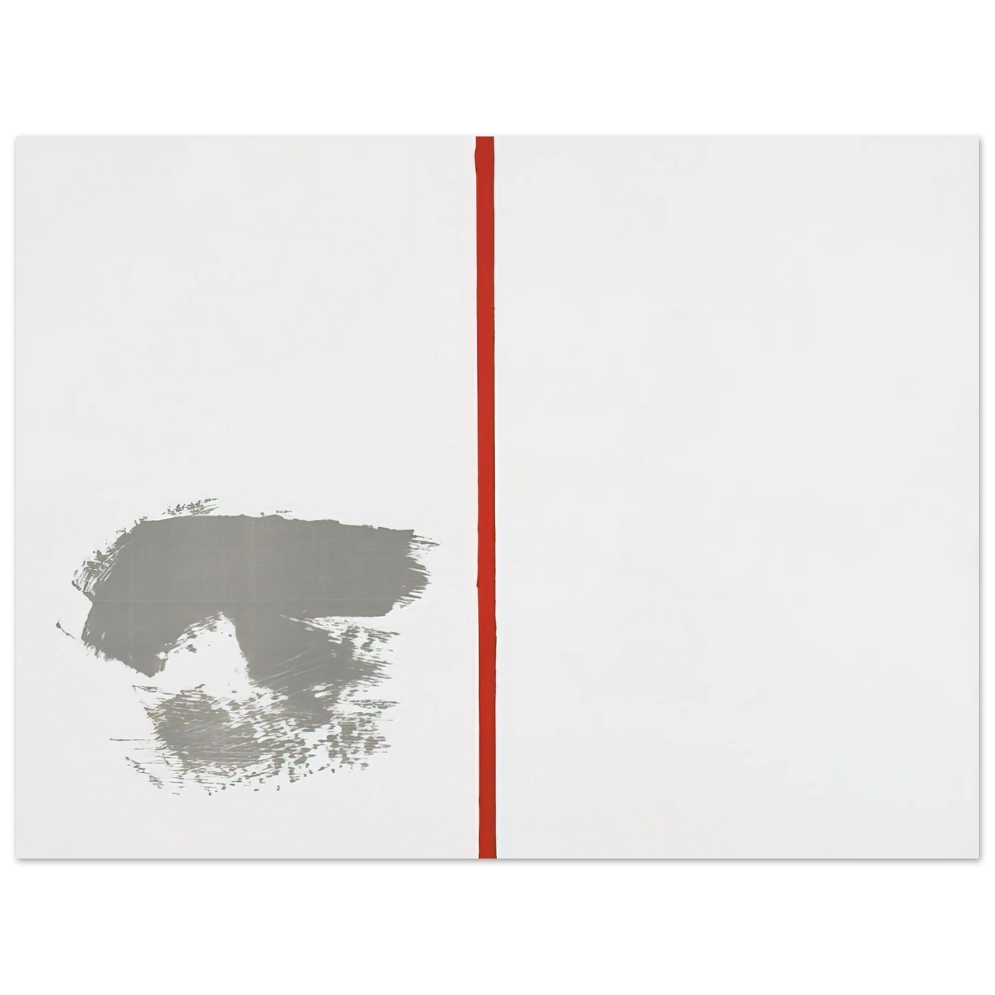 Blinky Palermo - Ohne Titel mit rotem Strich - 1970  75x100 cm / 30x40inches Fine Art Poster