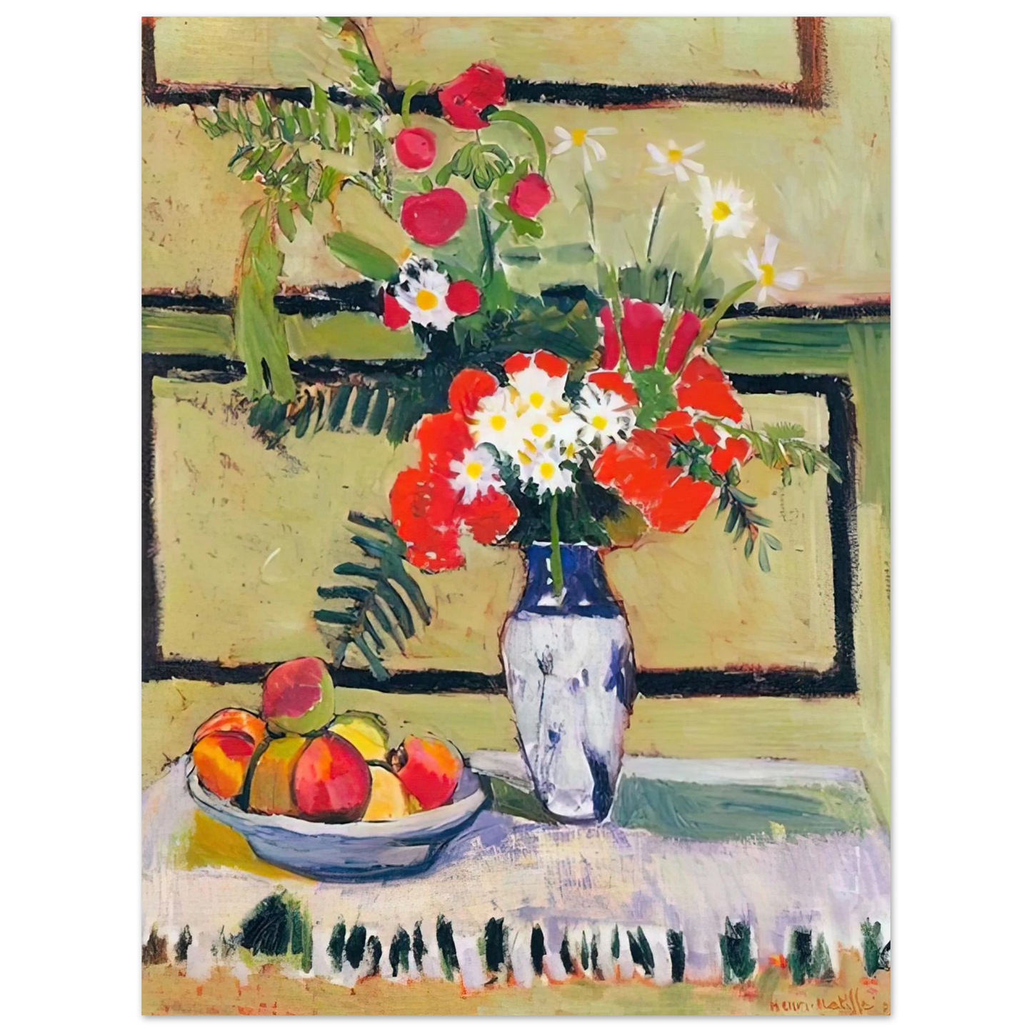 Henri Matisse - FLOWERS AND FRUIT 1909  75x100 cm / 30x40inches Fine Art Poster