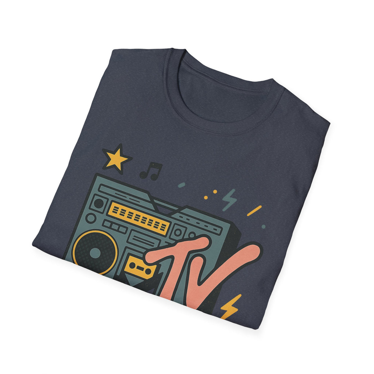 T-shirt graphique rétro MTV vintage imprimé léopard musical années 80 90 années nostalgiques unisexe shirt de groupe style rock imprimé animal