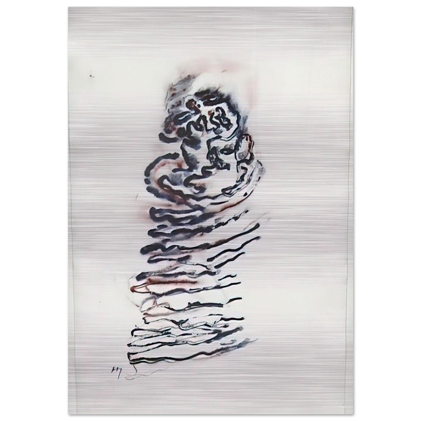 UNTITLED 1970 - Henri Michaux Brushed Aluminum Print - 70x100 cm / 28x40 inches | Henri Michaux Aluminum Print | Henri Michaux Prints