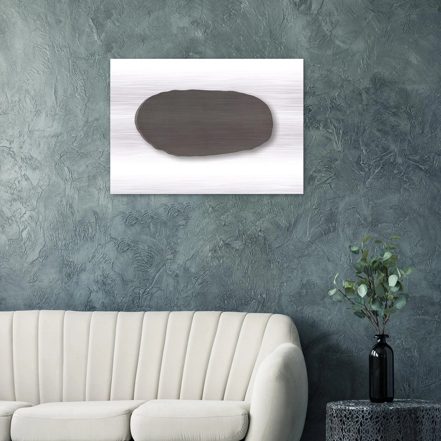 Graue Scheibe - 1970 - Blinky Palermo Brushed Aluminum Print - 70x100 cm / 28x40 inches | Blinky Palermo Aluminum Print | Blinky Palermo Prints