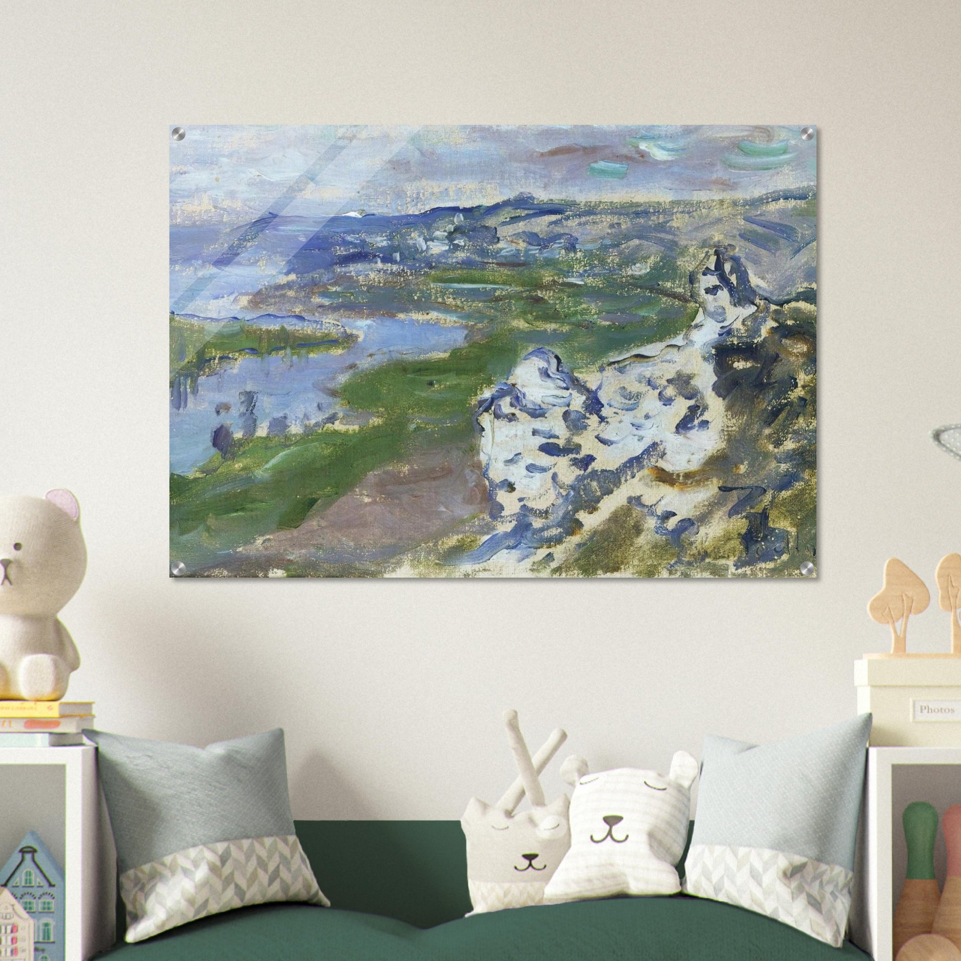 The Seine, seen from the heights Chantemesle - claude monet Acrylic Print - 70x100 cm / 28x40″ inches