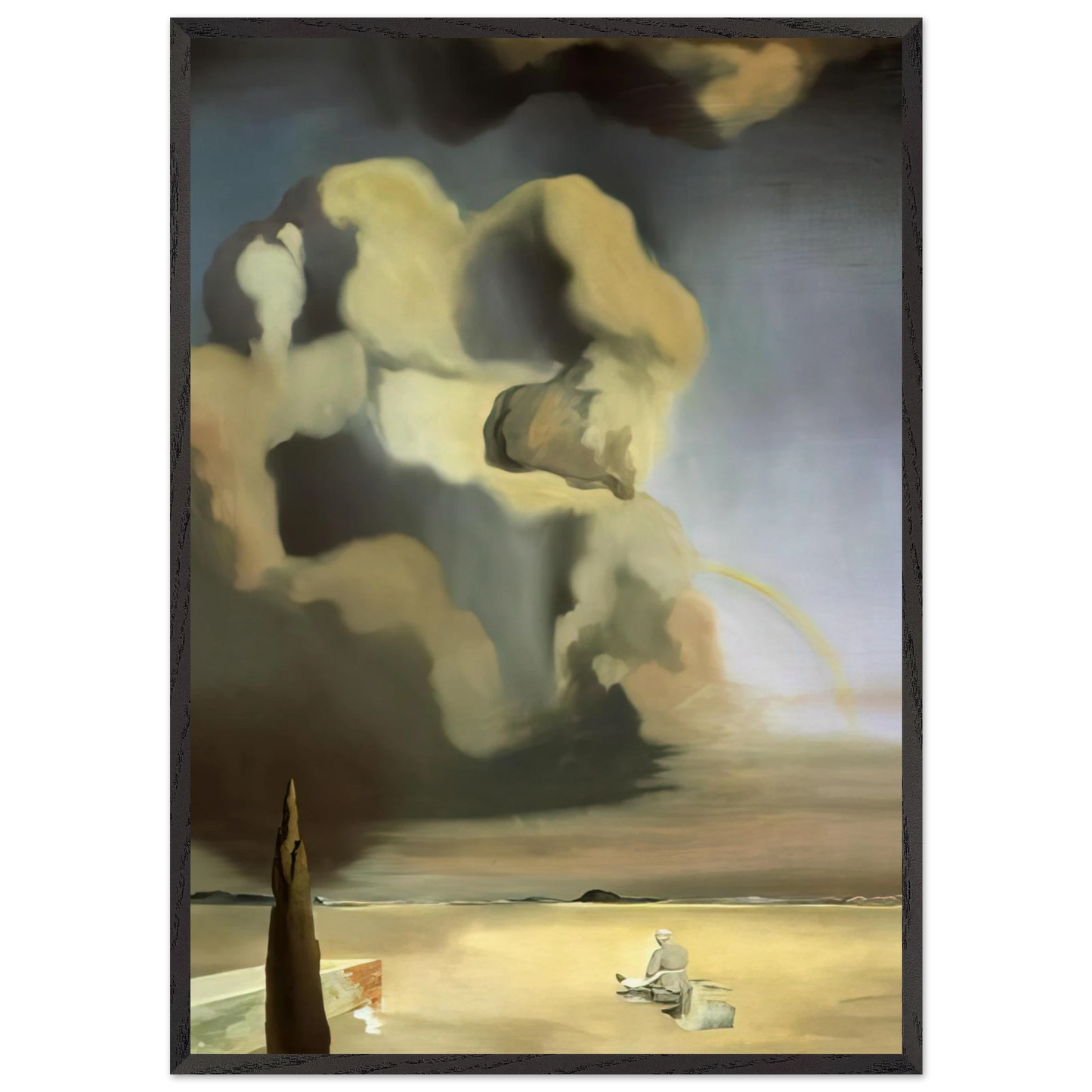 THE SPECTRE AND THE PHANTOM - Salvador Dali 70x100 cm / 28x40 inches Framed Art Print – Black Wooden Frame