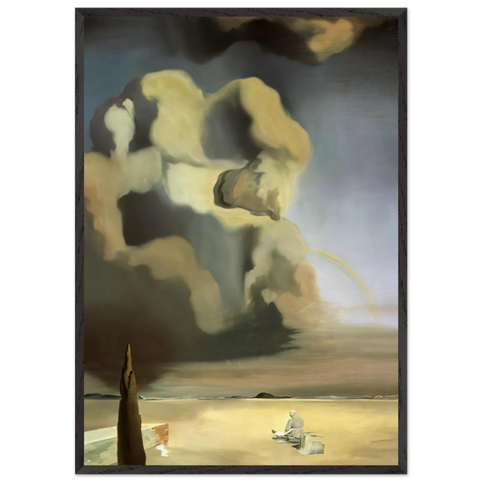 THE SPECTRE AND THE PHANTOM - Salvador Dali 70x100 cm / 28x40 inches Framed Art Print – Black Wooden Frame