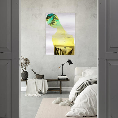 COUPLE WITH CLOUDS IN THEIR HEADS WOMAN - Salvador Dali Brushed Aluminum Print - 70x100 cm / 28x40 inches | Salvador Dali Aluminum Print | Salvador Dali Prints