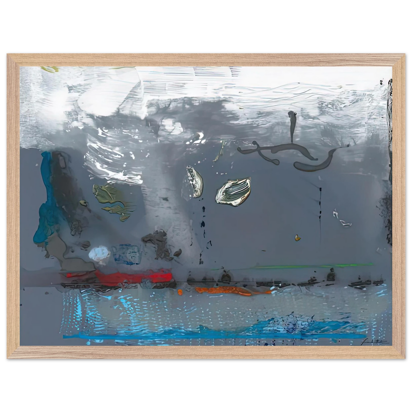 Helen Frankenthaler - Vespers, 1992- Wall Art - 60x80 cm / 24x32 inches - Premium Wooden Framed Poster With Fine Art Paper-canvas - Wood frame