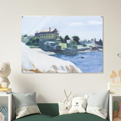 Small Town on Cove - Edward Hopper Acrylic Print - 70x100 cm / 28x40″ inches
