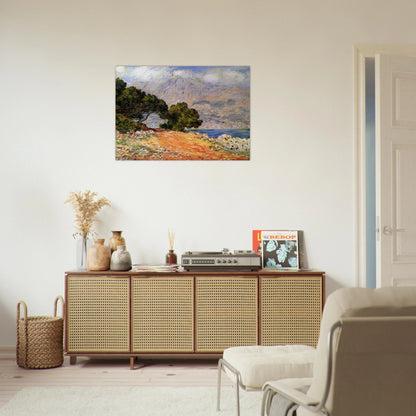 Meton Seen from Cap Martin - claude monet Brushed Aluminum Print - 70x100 cm / 28x40 inches | claude monet Aluminum Print | claude monet Prints
