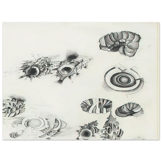 Lee Bontecou - UNTITLED 1961 1  75x100 cm / 30x40inches Fine Art Poster
