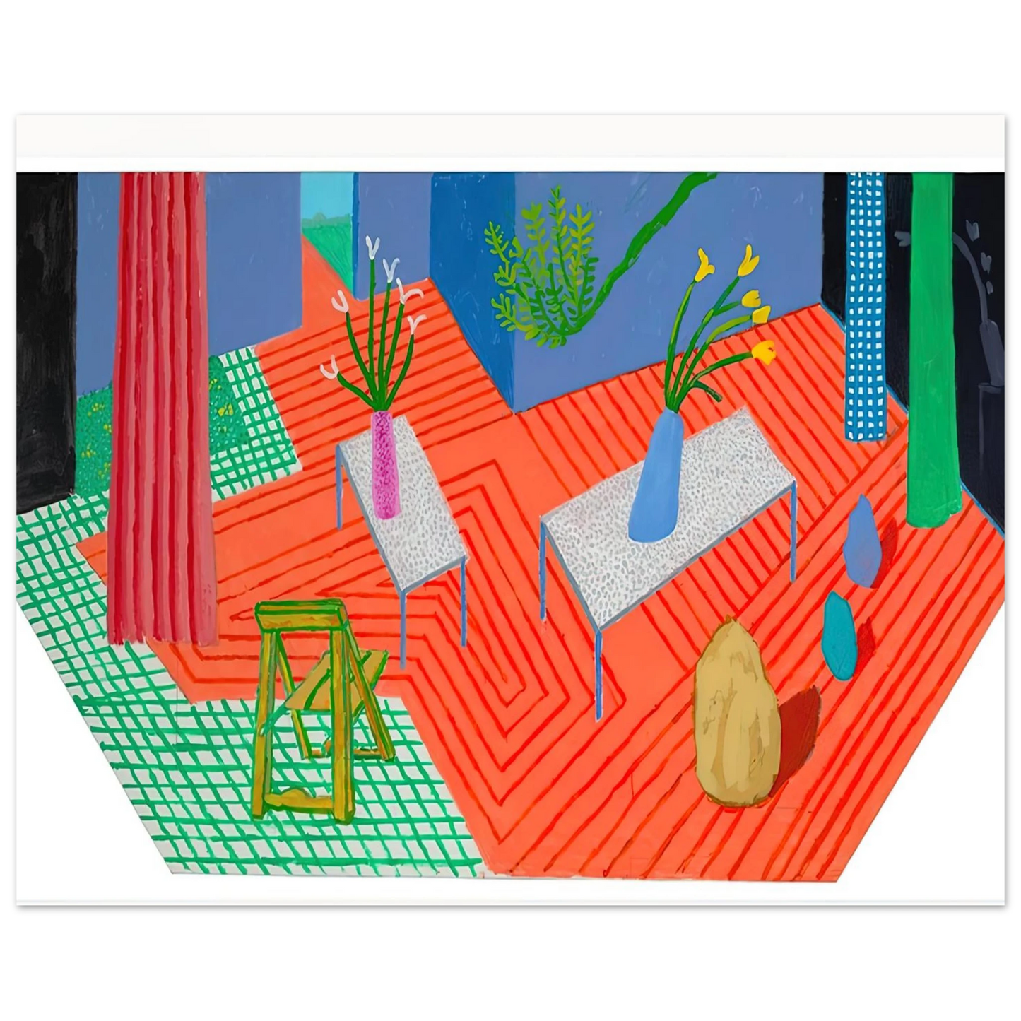 David Hockney - David Hockney Wall art - 40x50 cm / 16x20 inches - Premium Wooden Framed Poster With Fine Art Paper-canvas - Black frame