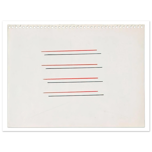 Fred Sandback - Untitled - 1971  75x100 cm / 30x40inches Fine Art Poster