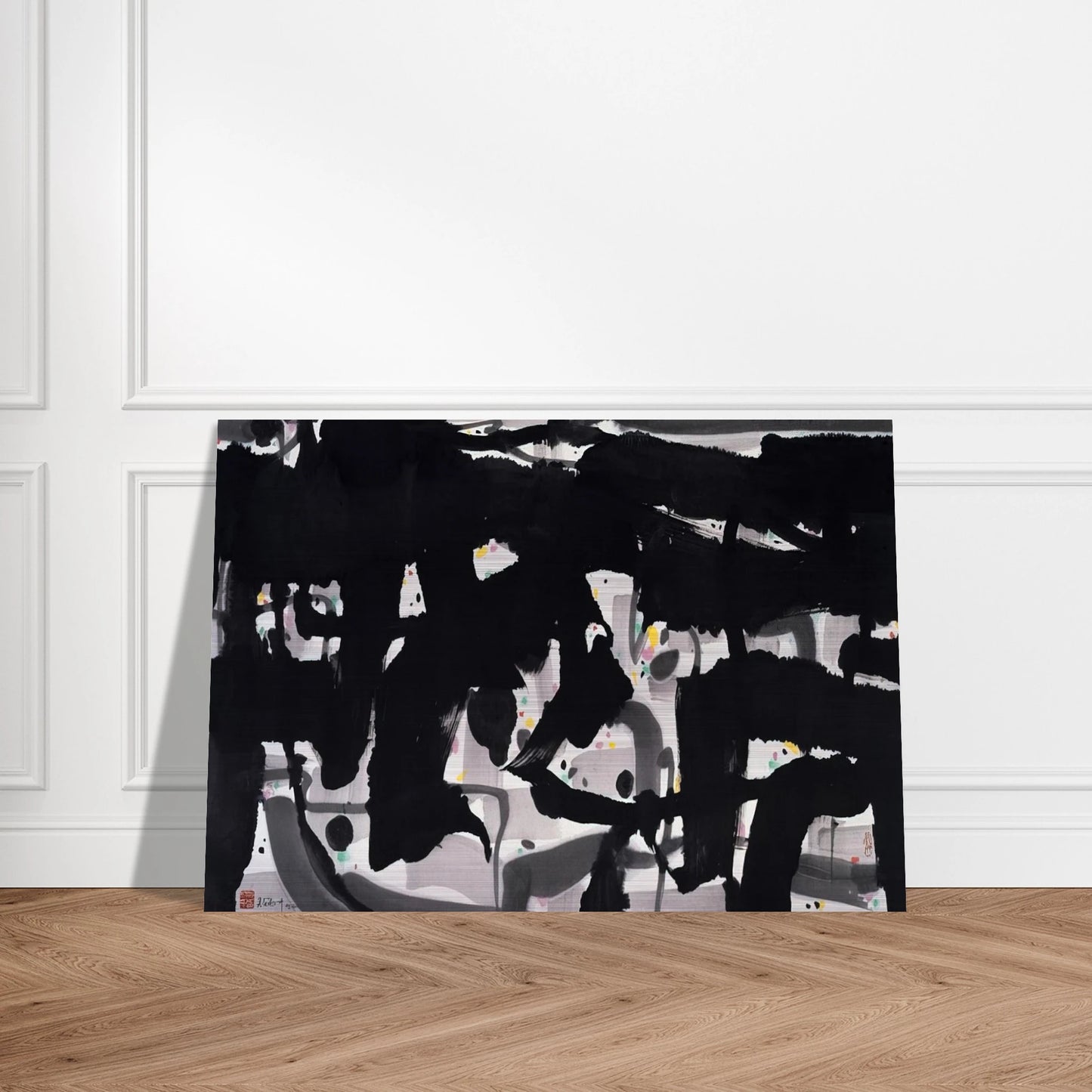 Alienation - 1992 - Wu Guanzhong Brushed Aluminum Print - 70x100 cm / 28x40 inches | Wu Guanzhong Aluminum Print | Wu Guanzhong Prints
